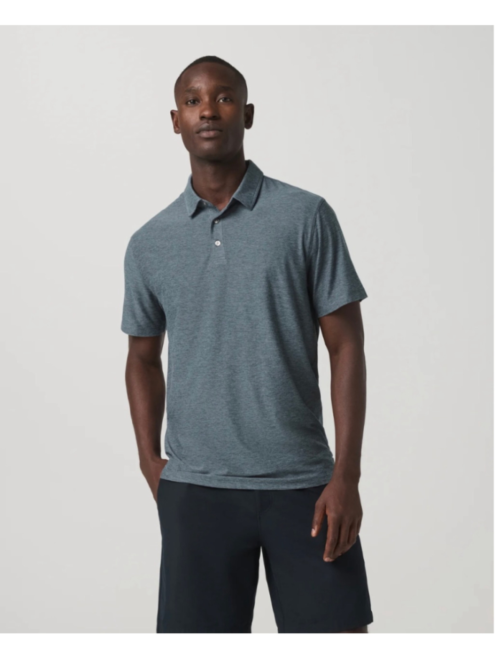 Men's Vuori Strato Tech Polo Shirt Size L Blue Heather